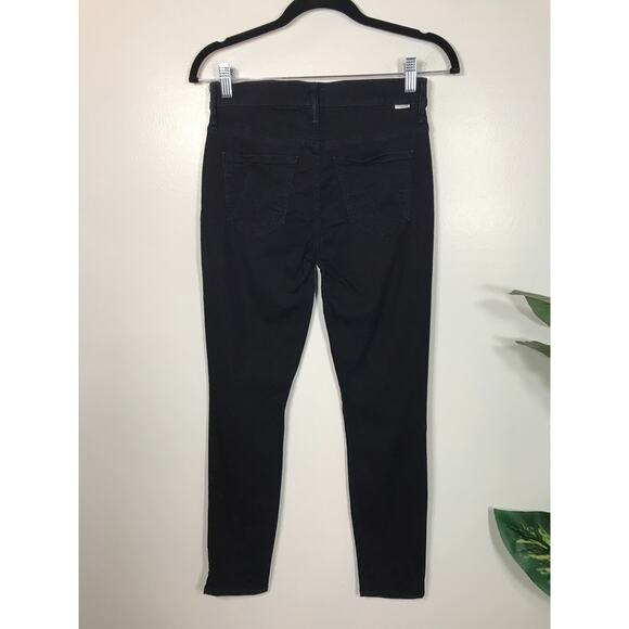 Mother Looker Boots Badges Jean Denim Womens High Waisted Blue Capsule Edgy - Picture 3 of 11